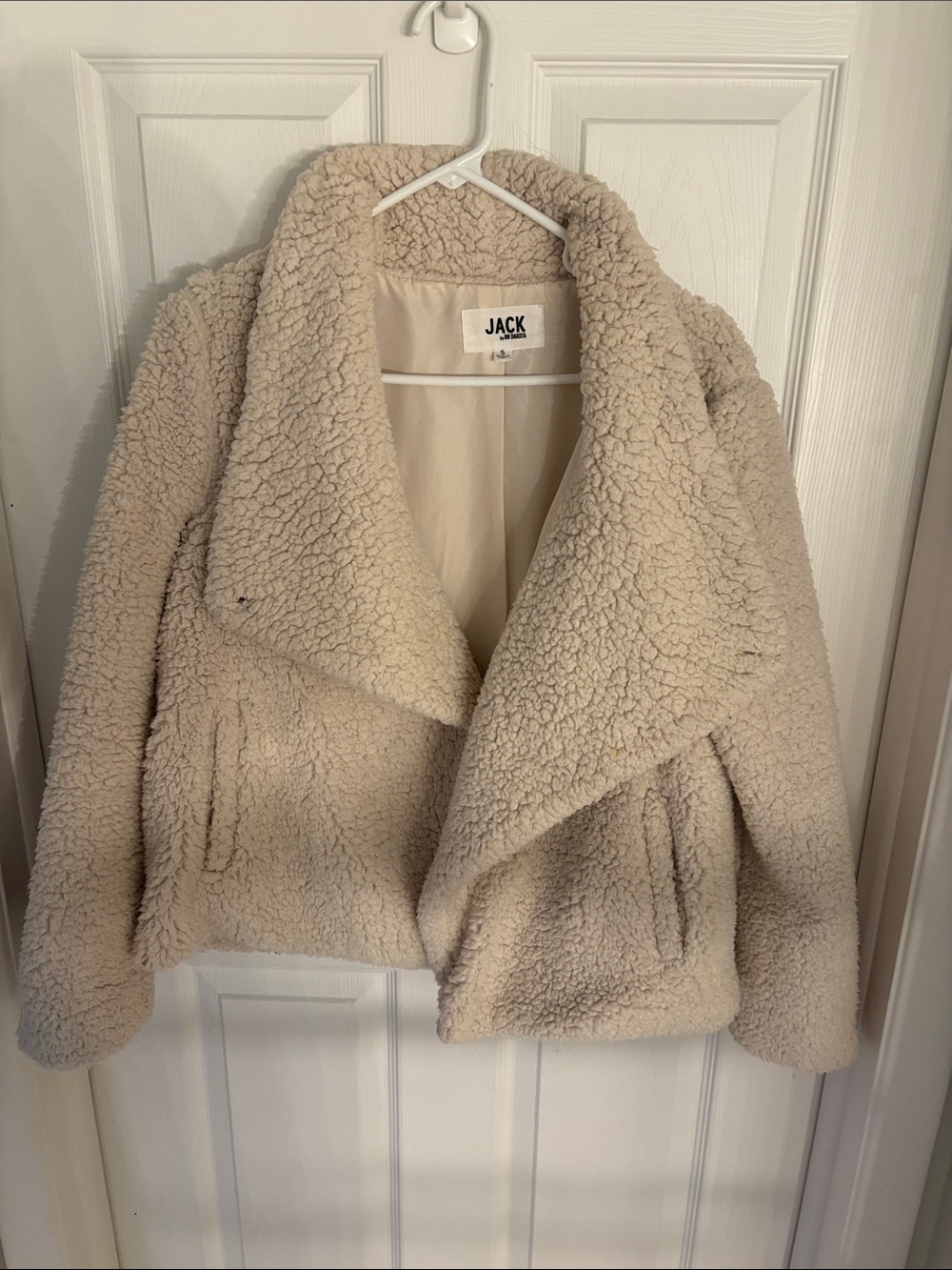 Jack by BB Dakota Beige Teddy Sherpa Jacket